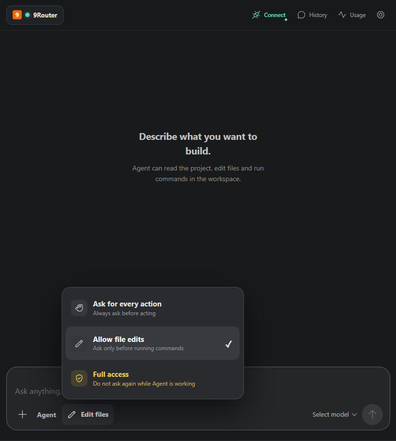 RelayCode permission request UI