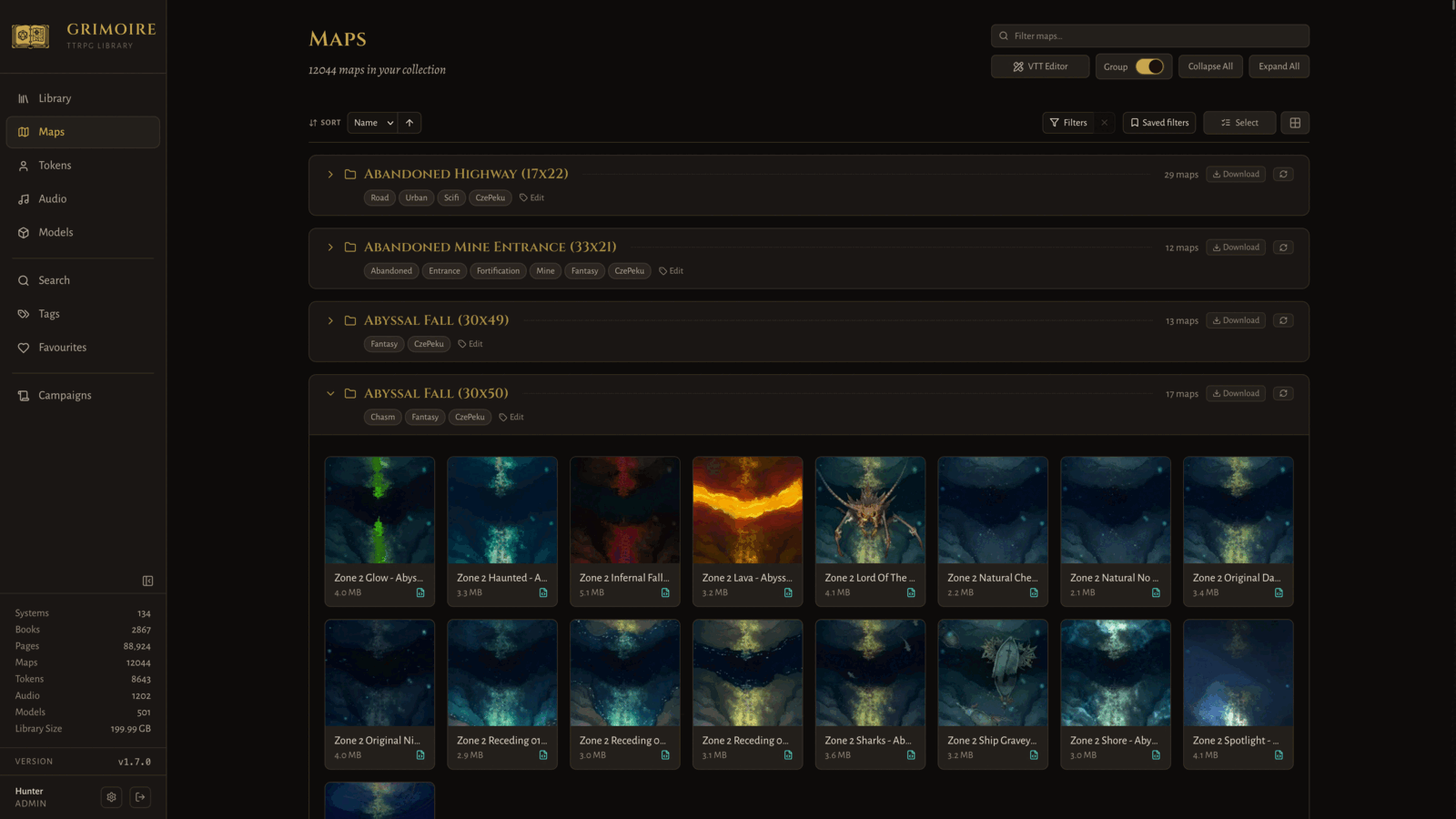 Maps page