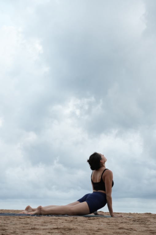 Yoga practice at Polem Beach Yoga