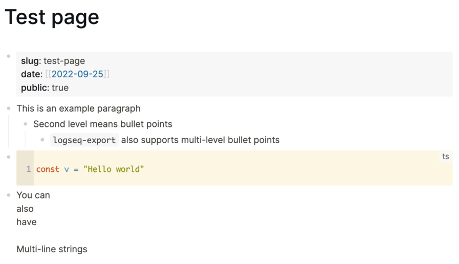 logseq test page