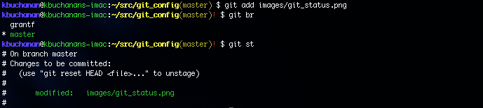 bash prompt with git branch and status