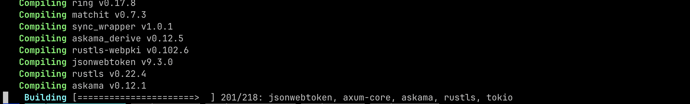 Dependencies with axum