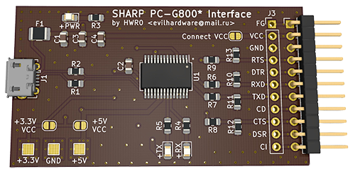 Sharp G850* USB to Serial Interface