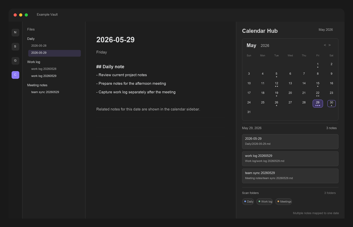 Calendar Hub preview