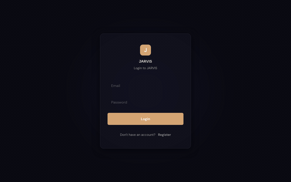JARVIS demo — chat with live tool calls, workflow studio, and settings