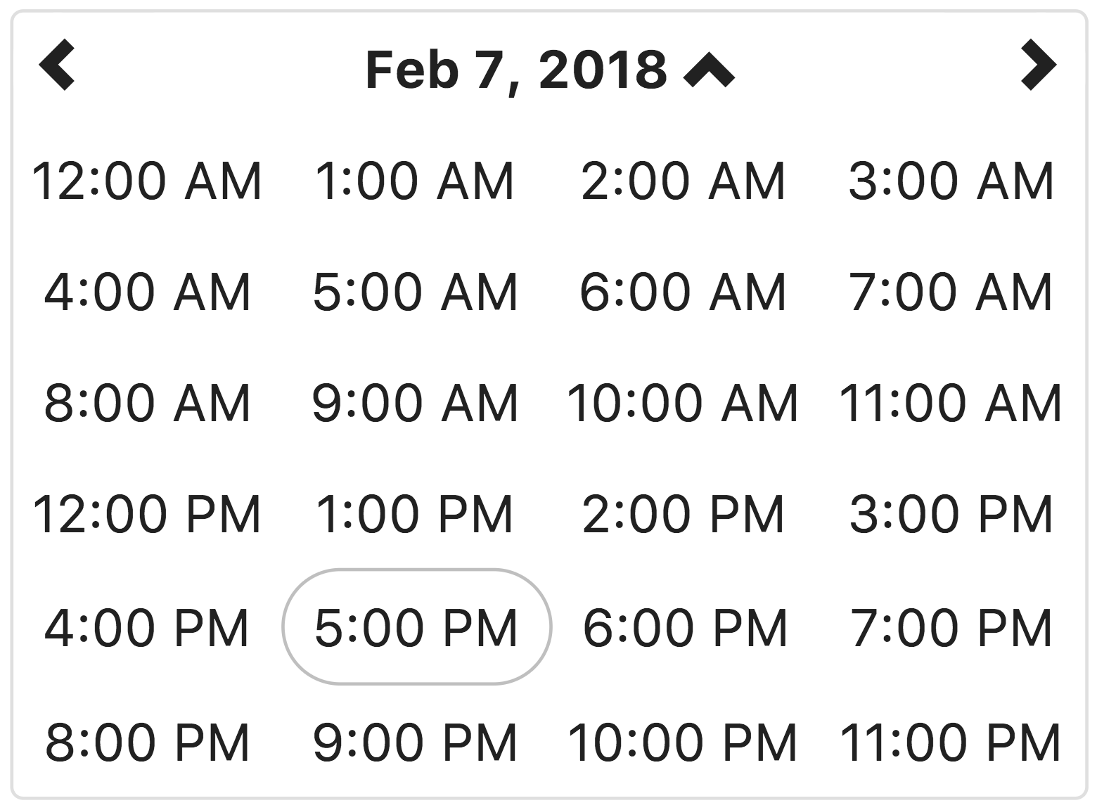 Datetimepicker hour view