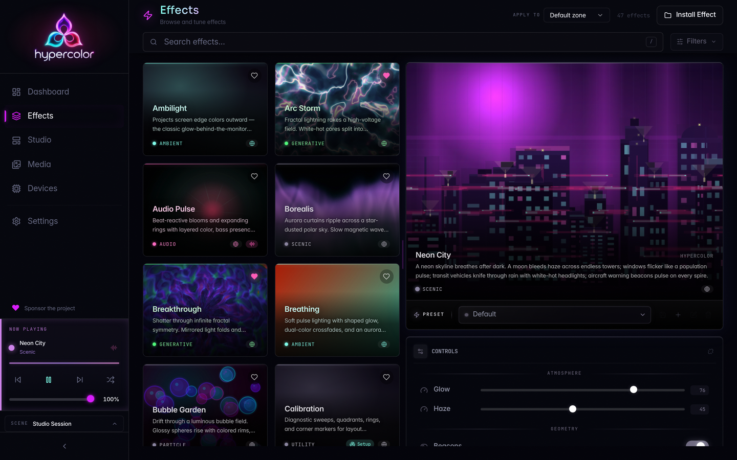 Effects Browser