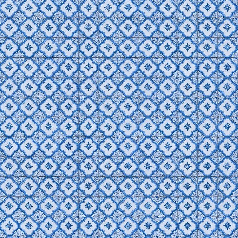 The ceramic tile repeated three by three