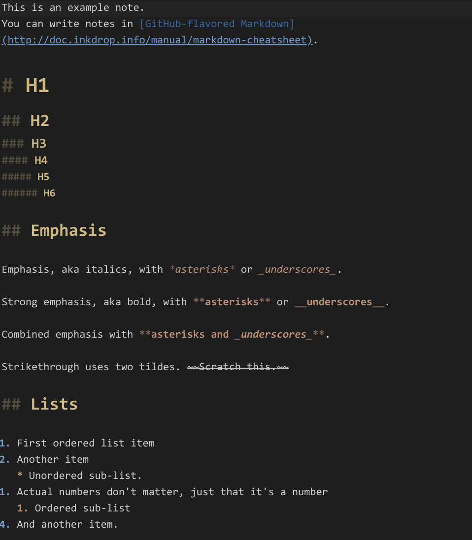 VS Code inspired syntax theme for Inkdrop