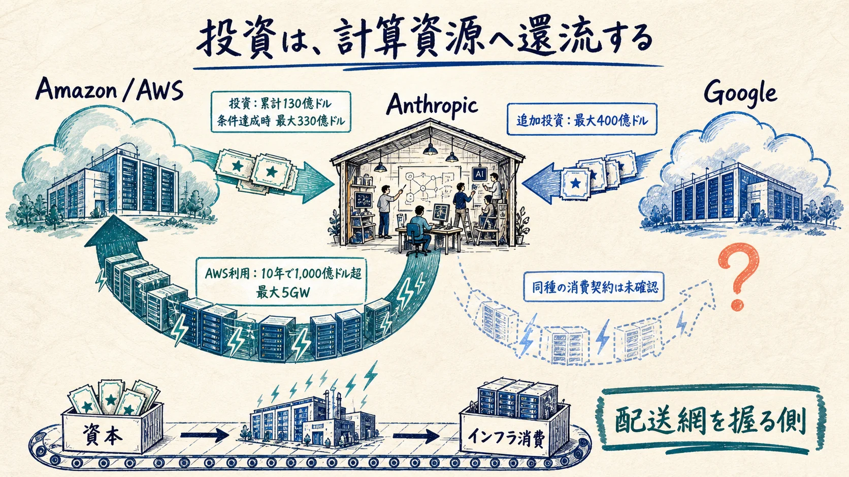 投資は、計算資源へ還流する
