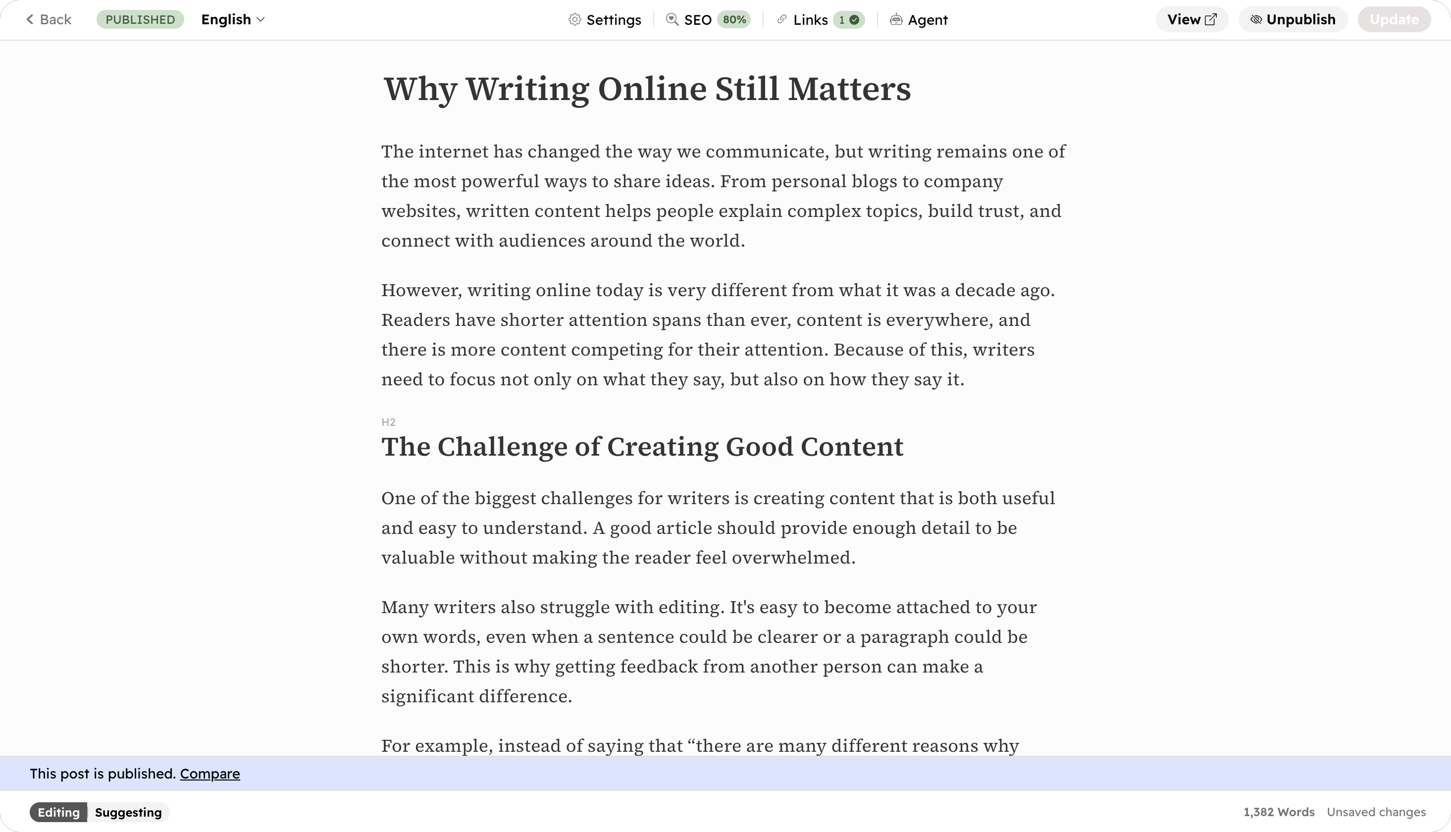 Hyvor Blogs Editor