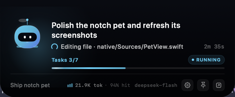 Expanded notch pet