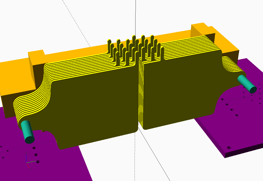 Rendering showing view of actuators without magnets