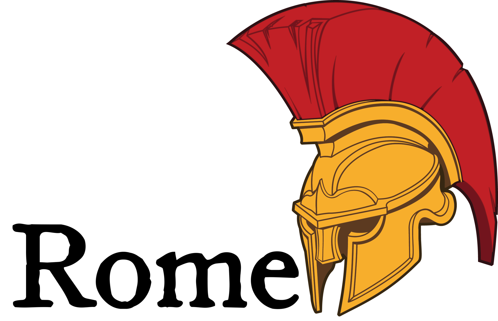 Rome, logo of an ancient Greek spartan helmet
