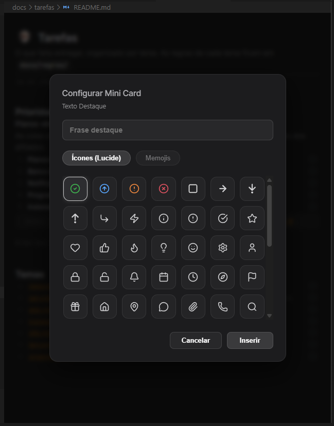 Lucide icon picker