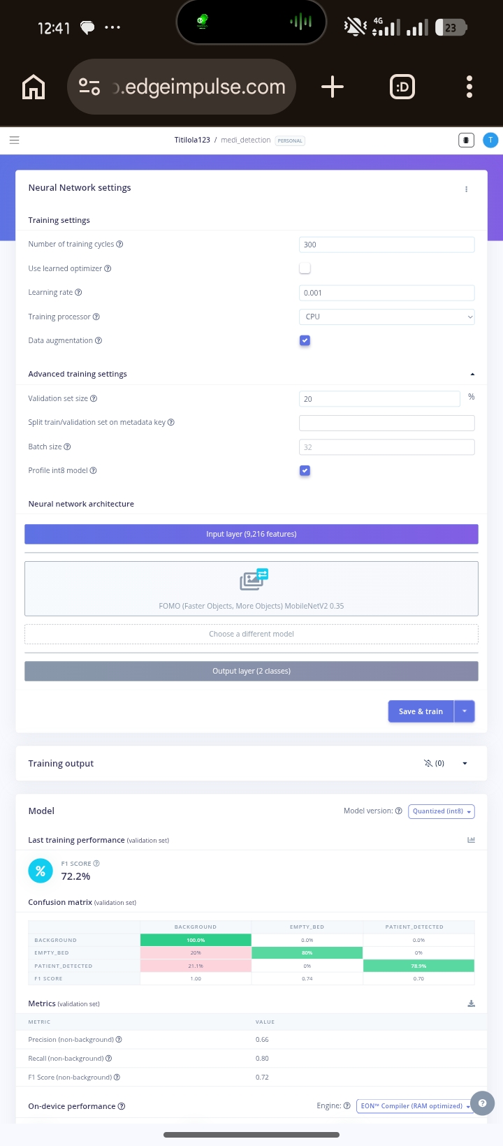 ML Training Screenshot