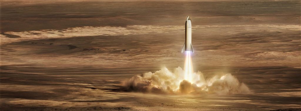 Land the first Big Falcon Spaceship on Mars