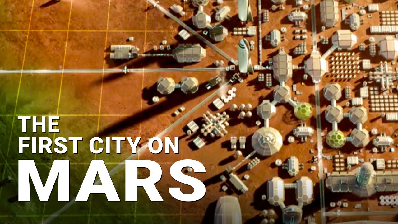 Construction of the first city on Mars.