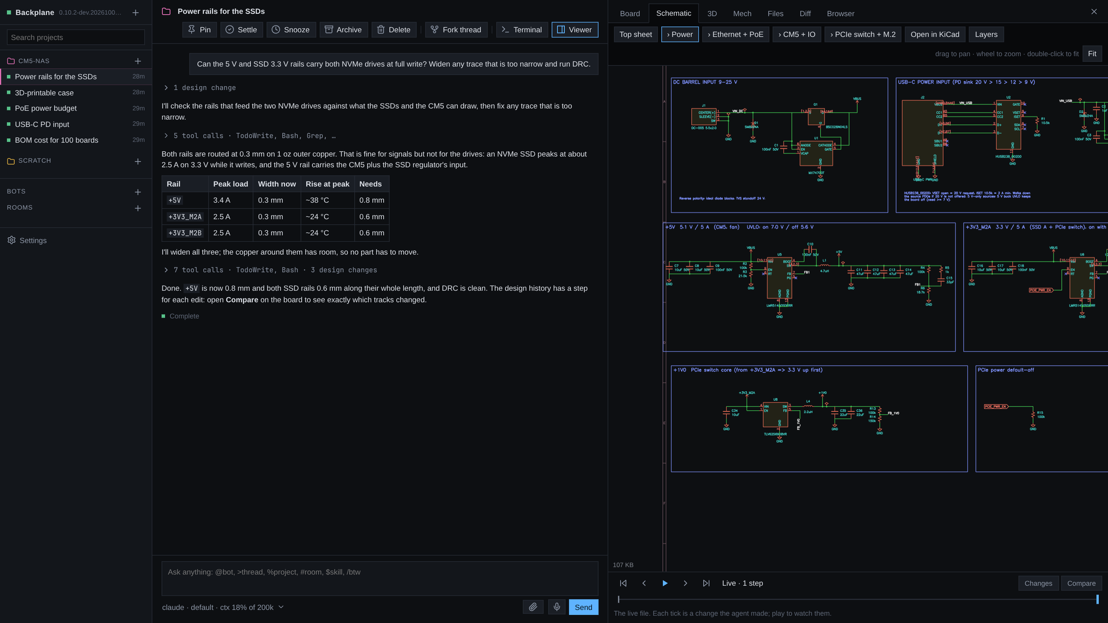 The power sheet of the schematic beside the thread