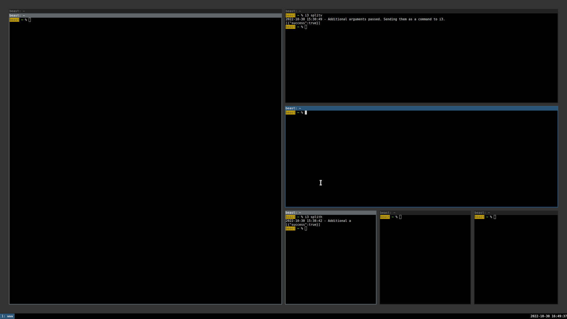 i3 desktop with clean window tiling and gaps