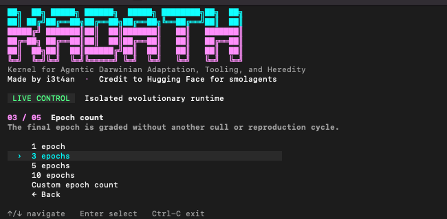 Epoch count selection