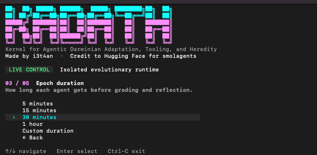 Epoch duration selection