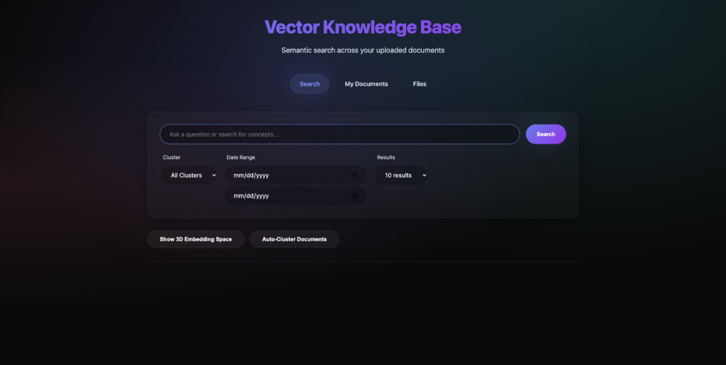 Main Search Interface