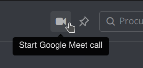 Example of Google Meet Plugin button