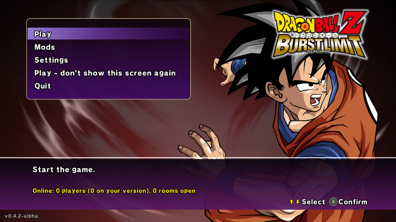 Start screen