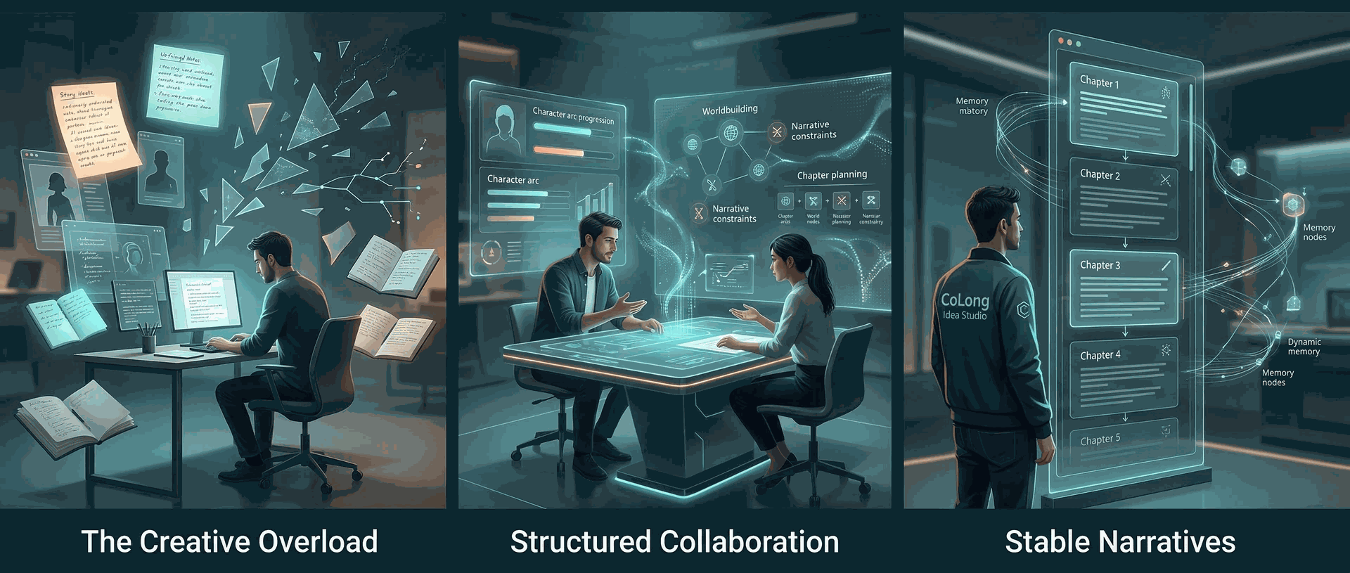 From clean entry to sustained drafting to inspectable chapter control