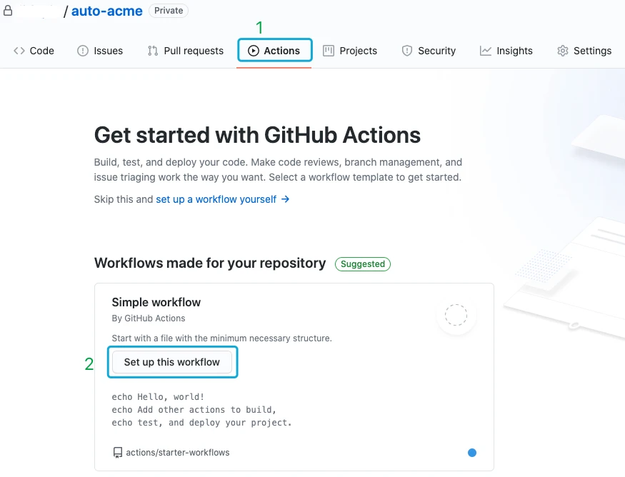 第一次创建 Github Action