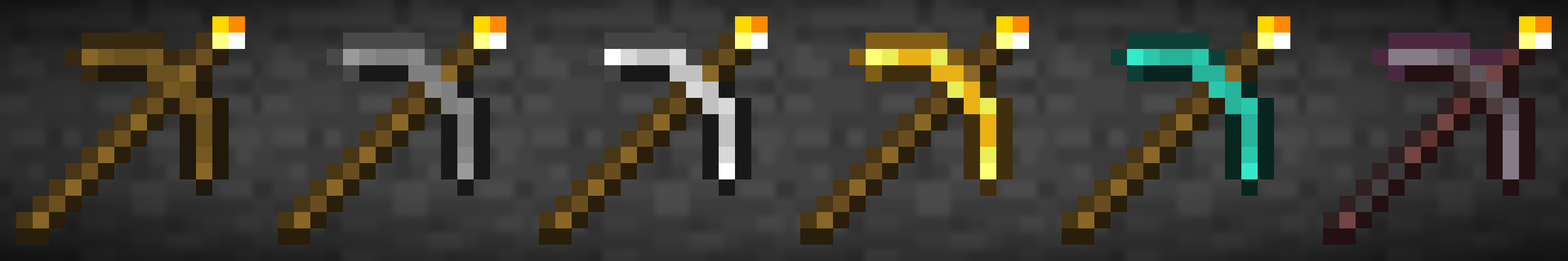 Image of glowing pickaxes