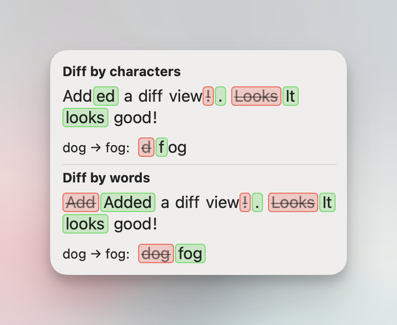 Preview image for the open-sourced TextDiff component.