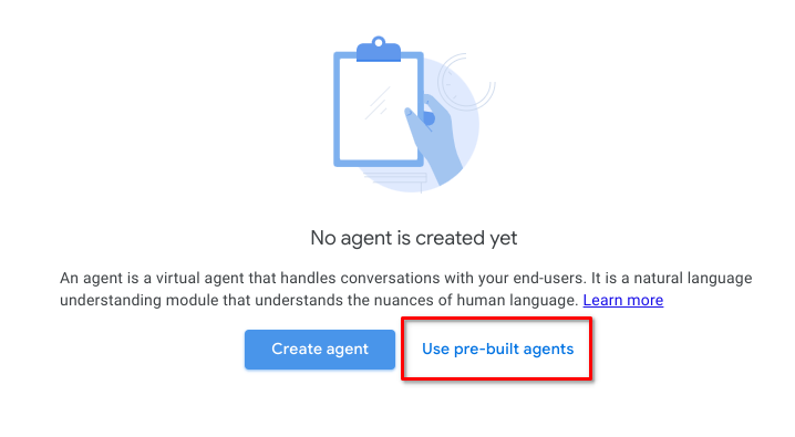 Dialogflow CX: Use Pre-built Agents