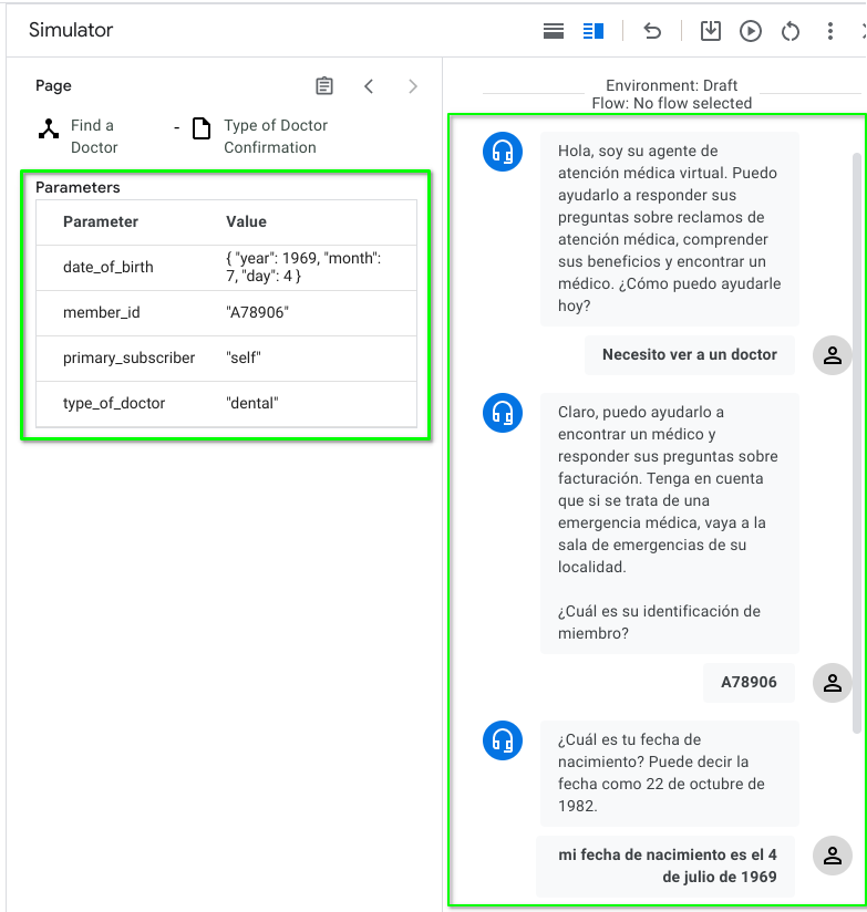 Dialogflow CX: Conversing in Spanish