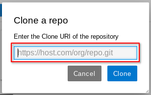 JupyterLab: Clone Repo Field