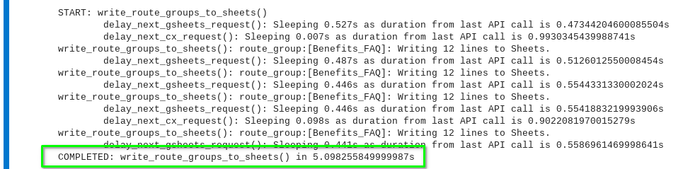 JupyterLab: Write CX to Sheets Success