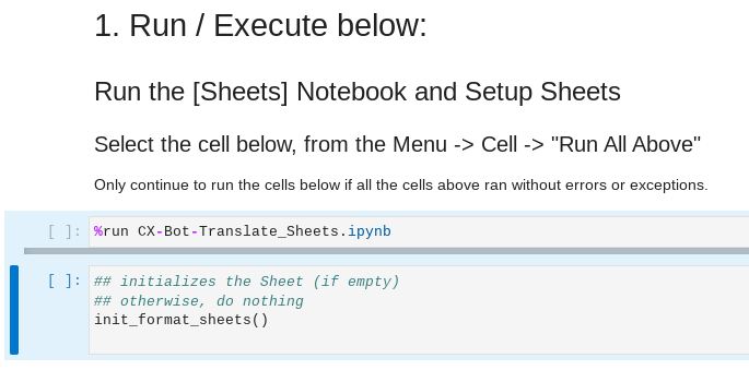 JupyterLab: Init Sheets