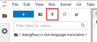 JupyterLab: Upload File