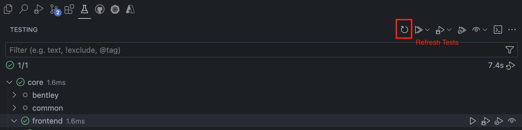 Vitest refresh tests helper