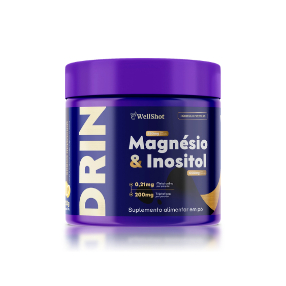Pote de DRIN sabor maracujá da Wellshot