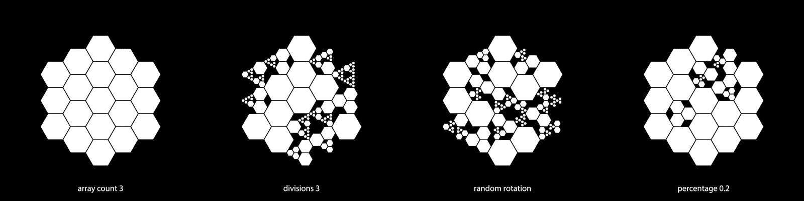 examples of settings for the hexagonal array