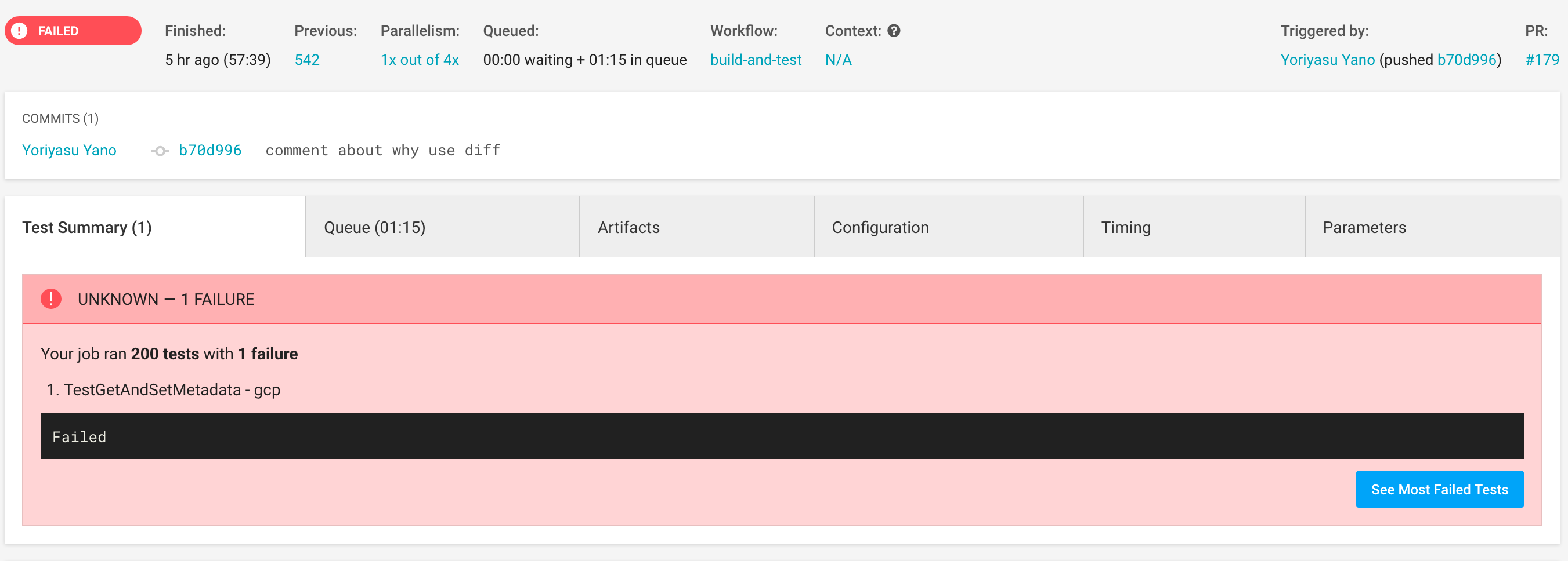 CircleCI test summary