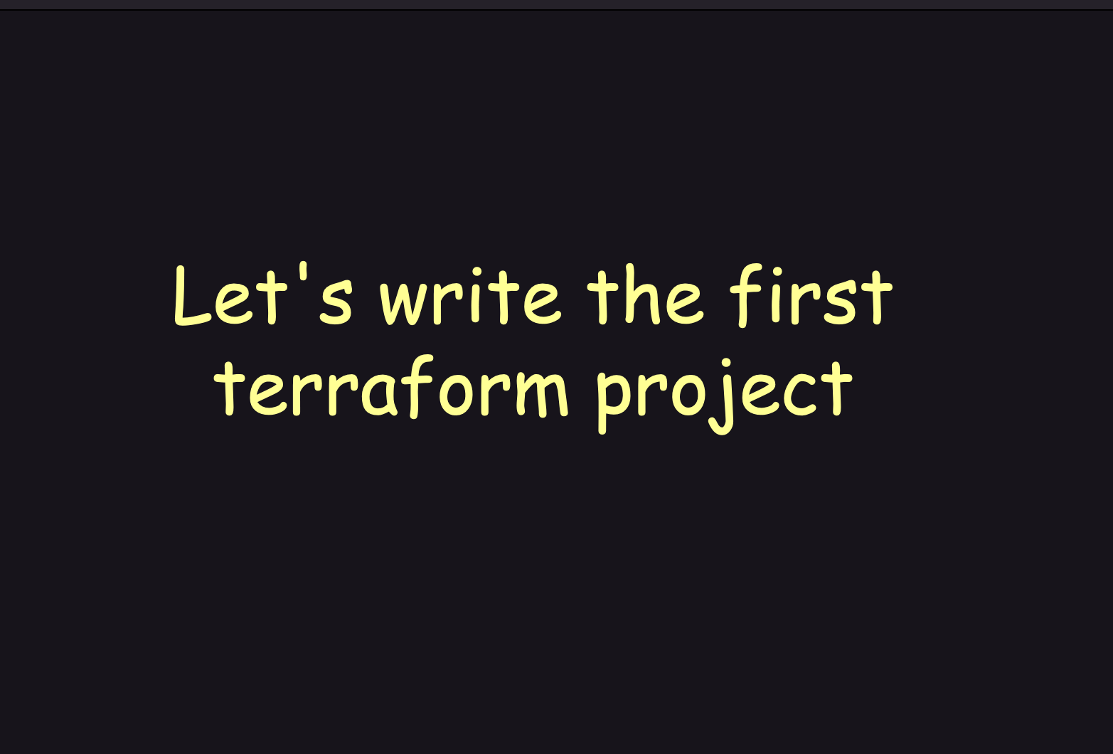 Write your First Project