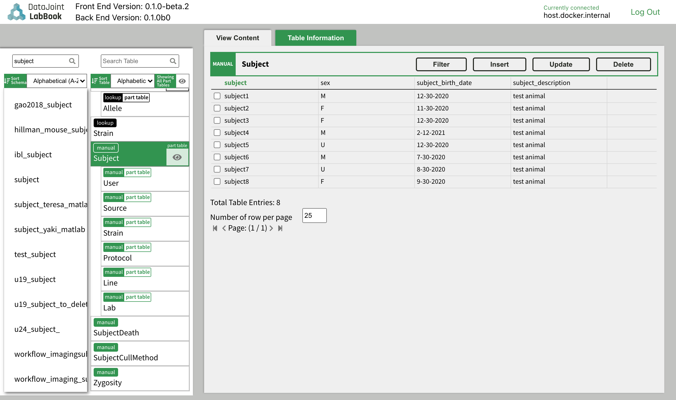 DataJoint Labbook preview