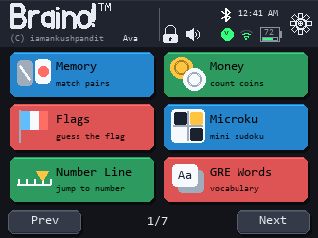 Home screen, Wide layout