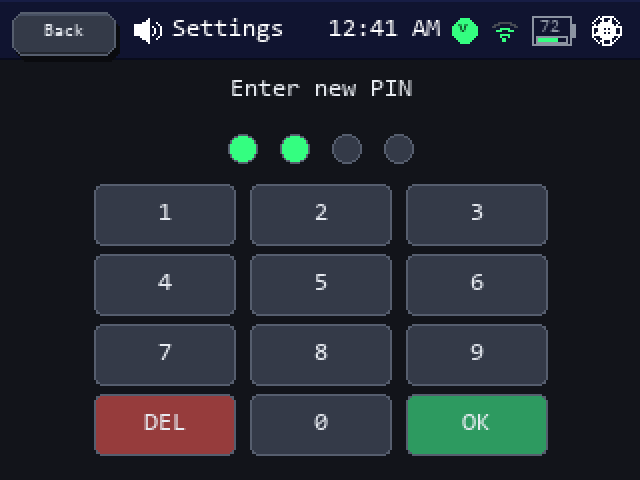 Setting a new admin PIN