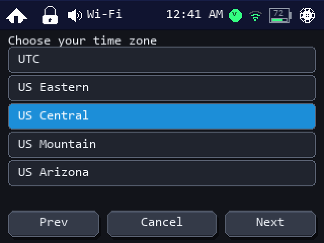 Time zone picker