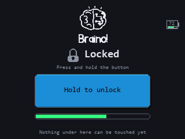 Hold to unlock